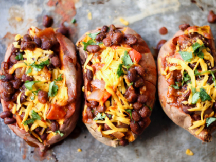 Vegetarian Stuffed Sweet Potatoes