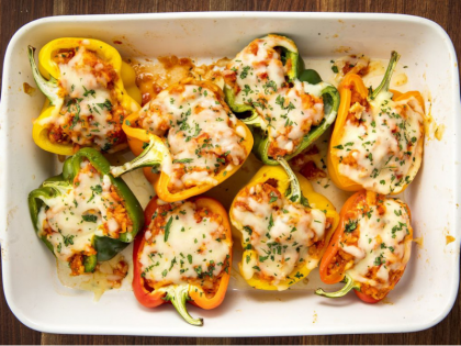 Chicken Parmigiana Stuffed Peppers