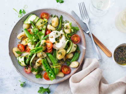 Spring Vegetables and Crispy Gnocchi Salad