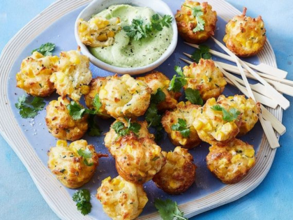 Haloumi Corn Fritter Bites