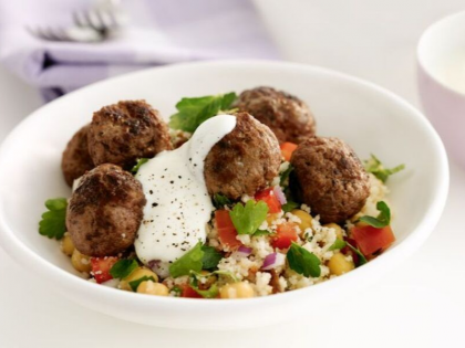 Homemade Meatballs with Couscous Salad