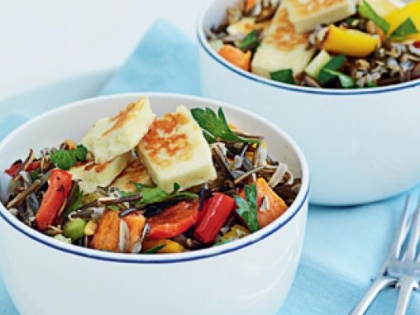 Sweet Potato, Capsicum and Wild Rice Salad with Orange Dressing