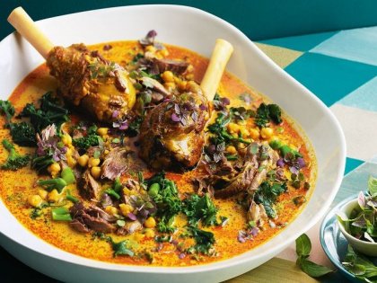 Lamb Shank, Turmeric, Kale and Chickpea Curry